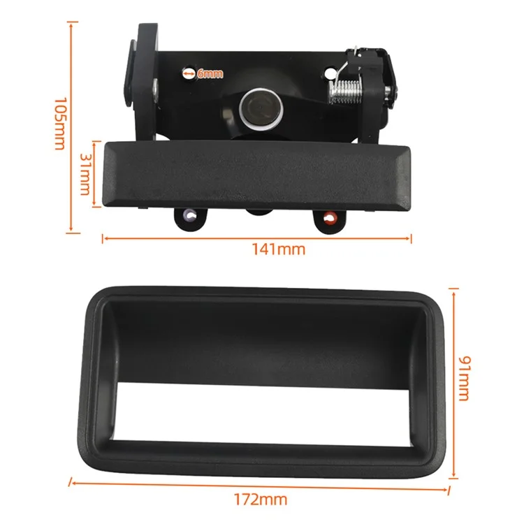 A7816 1 Set Car Tailgate Door Opening Plastic Pull Handle with Baffle, OE: 15991785 / 86