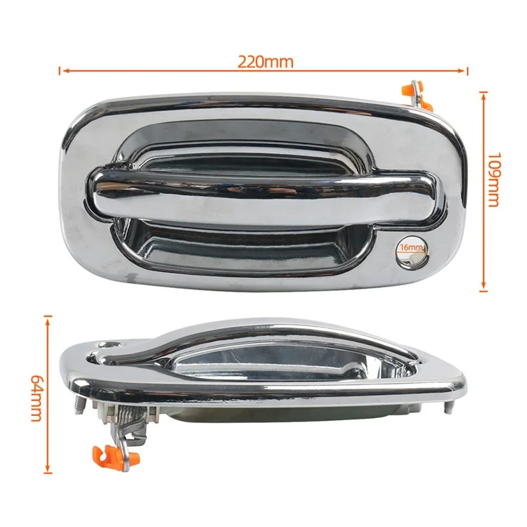A8385-01 Poignée de porte de remplacement en plastique pour le côté avant gauche de la voiture, OE: 15034985 FL