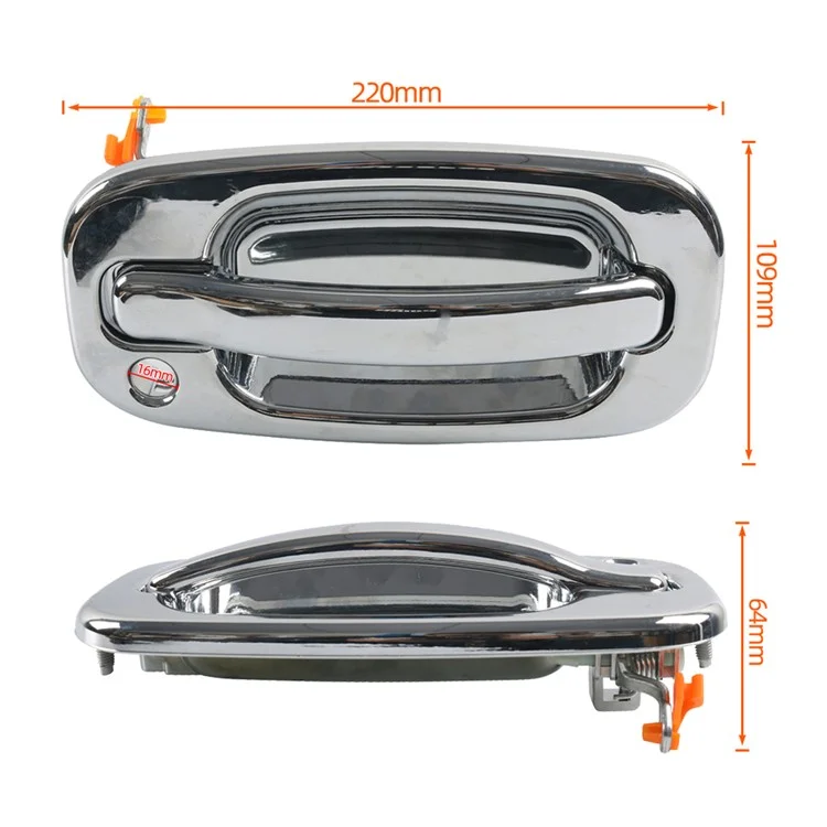 Poignée de porte avant droite extérieure de voiture en plastique électrolytique A8385-02, OE : 15034986 FR