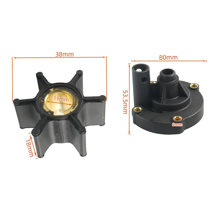 A8153 Para Johnson Evinrude OMC 5.5 / 6 / 7.5 HP Juego de Impulsor de Bomba de Agua para Motores Fuera de Borda, OE: 763758, 778166, 391391, 382797