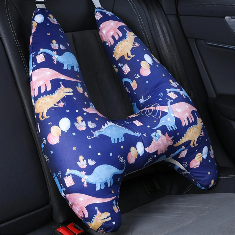 SWIMMDIARY czbz-01 H-Shape Kid Car Sleeping Head Support Car Travel Pillow for Support The Body and Head - Phoena Dinosaur