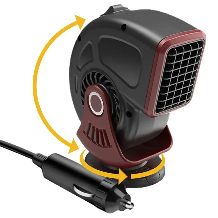 Chauffage de voiture 12V 9769 Léger Désembuage et Dégivrage Appareil de Chauffage Véhiculaire Allume-Cigare - Noir / Rouge