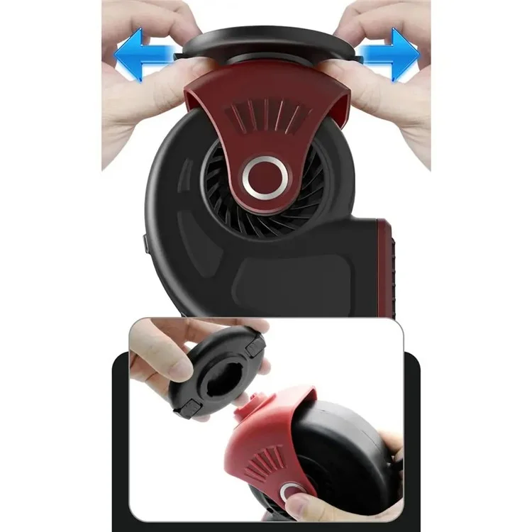 Chauffage de voiture 12V 9769 Léger Désembuage et Dégivrage Appareil de Chauffage Véhiculaire Allume-Cigare - Noir / Rouge