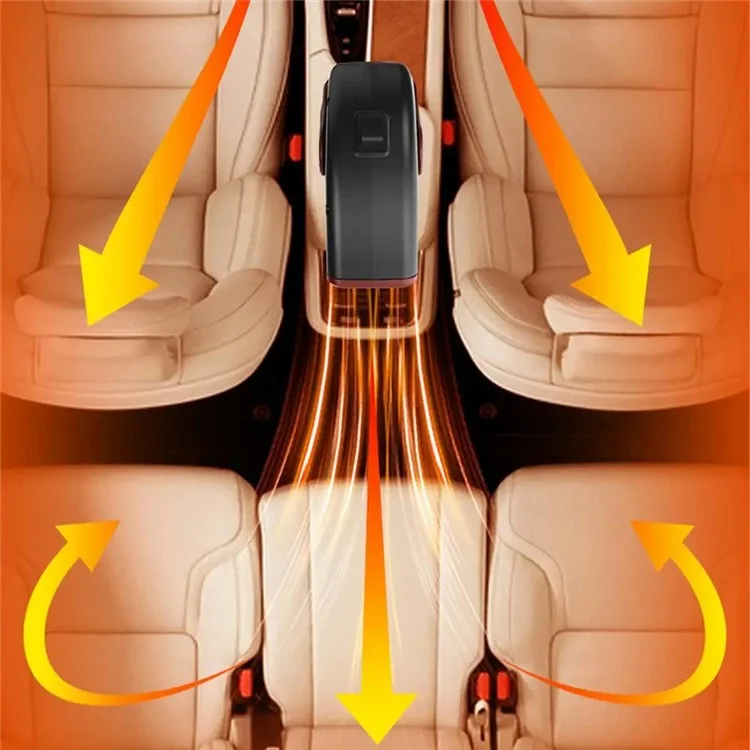 Chauffage de voiture 12V 9769 Léger Désembuage et Dégivrage Appareil de Chauffage Véhiculaire Allume-Cigare - Noir / Rouge