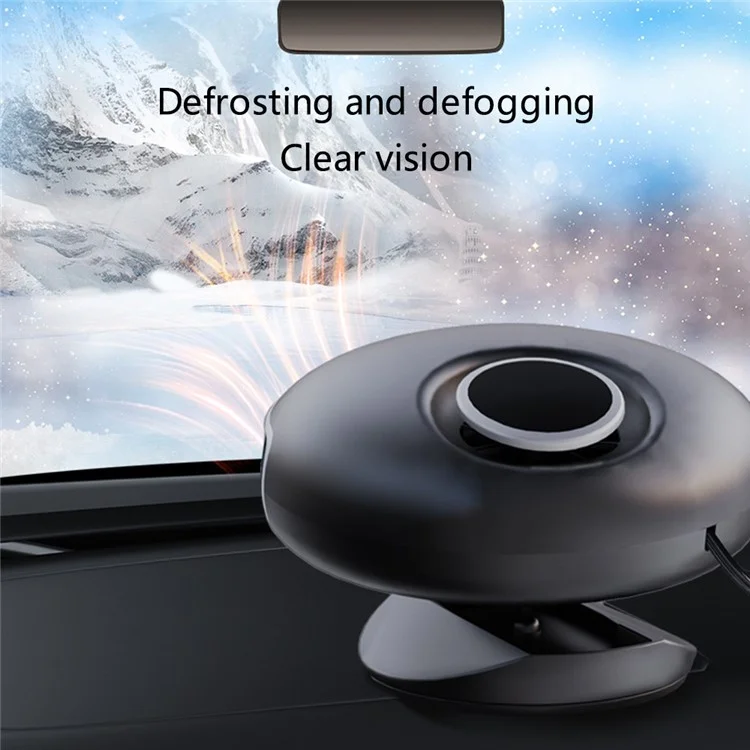 Chauffage automobile 12V 150W 360 degrés Rotation Ventilateur Chauffage Refroidissement ABS Désembuage Dégivrage