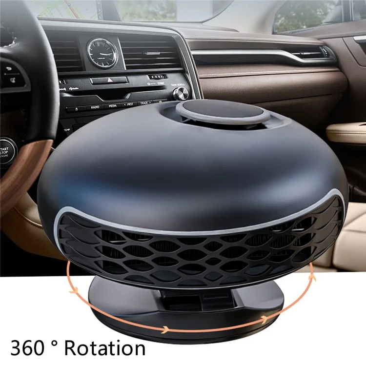Chauffage automobile 12V 150W 360 degrés Rotation Ventilateur Chauffage Refroidissement ABS Désembuage Dégivrage