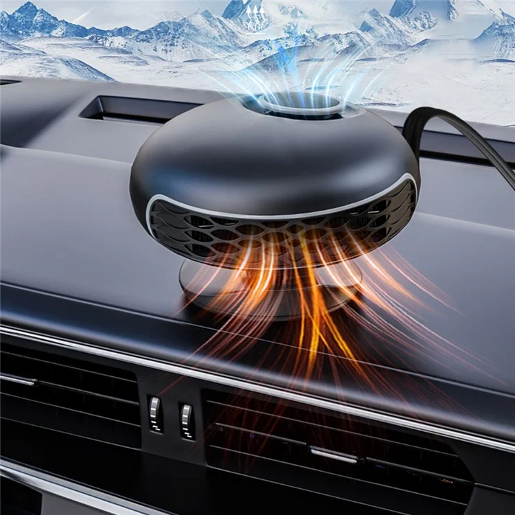 Chauffage automobile 12V 150W 360 degrés Rotation Ventilateur Chauffage Refroidissement ABS Désembuage Dégivrage