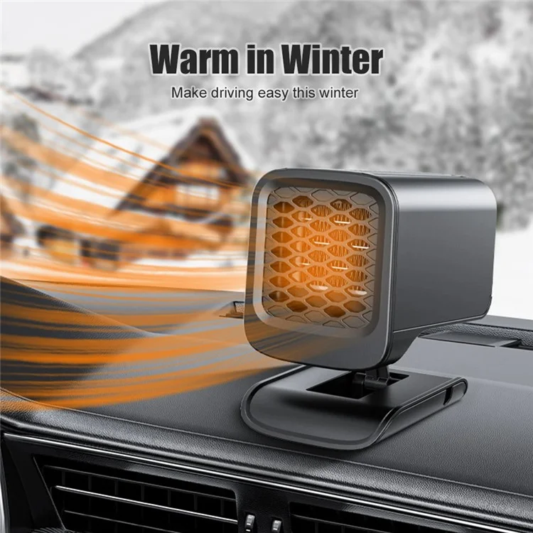 Chauffage pliable pour voiture 9729 12V, désembuage et désgivrage de pare-brise, ventilateur de chauffage intérieur de véhicule