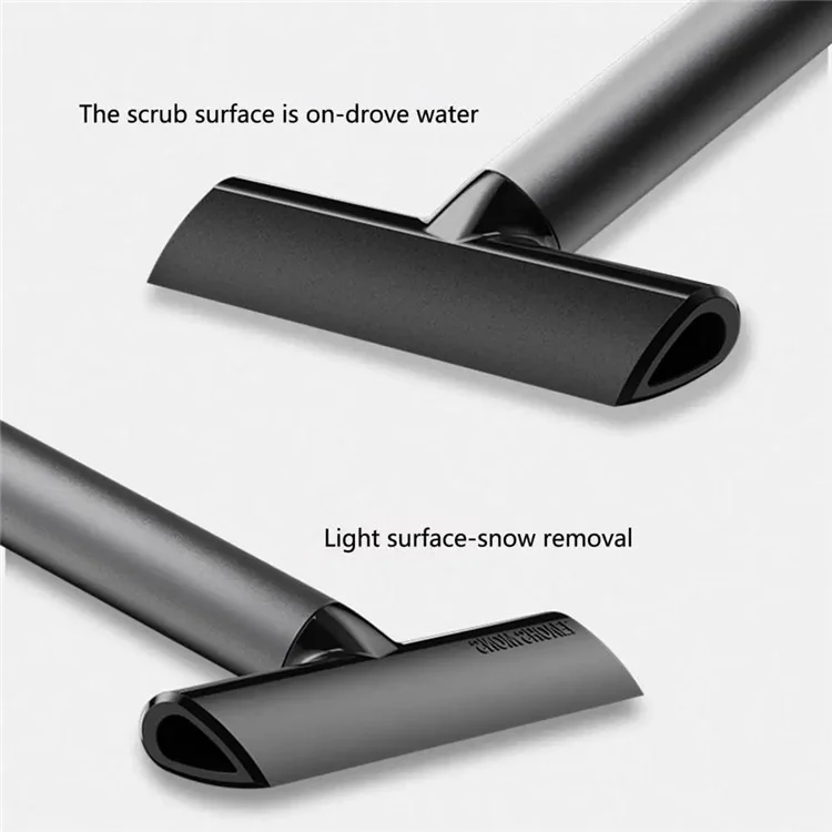 9718 TPU+Liga de Alumínio 2-em-1 Pá de Remoção de Neve Dupla Face para Carro Ferramenta de Limpeza de Grava de Pneu