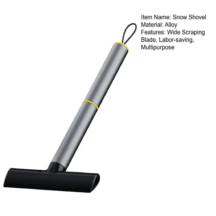 9718 TPU+Liga de Alumínio 2-em-1 Pá de Remoção de Neve Dupla Face para Carro Ferramenta de Limpeza de Grava de Pneu