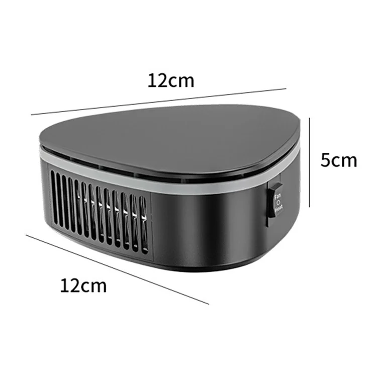9740A Ventilatore per auto con riscaldamento/raffreddamento a 12V, riscaldatore d'aria, sbrinatore e antinebbia, versione purificata 