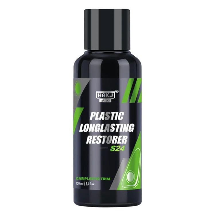 HGKJ AUTO-S24 Renovador de plástico de larga duración de 100 ml para vehículos 