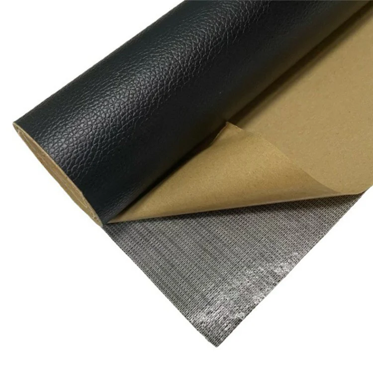 LEXINGXIANG 200x137см самоклеящаяся кожаная заплатка PVC для ремонта мебели - черная