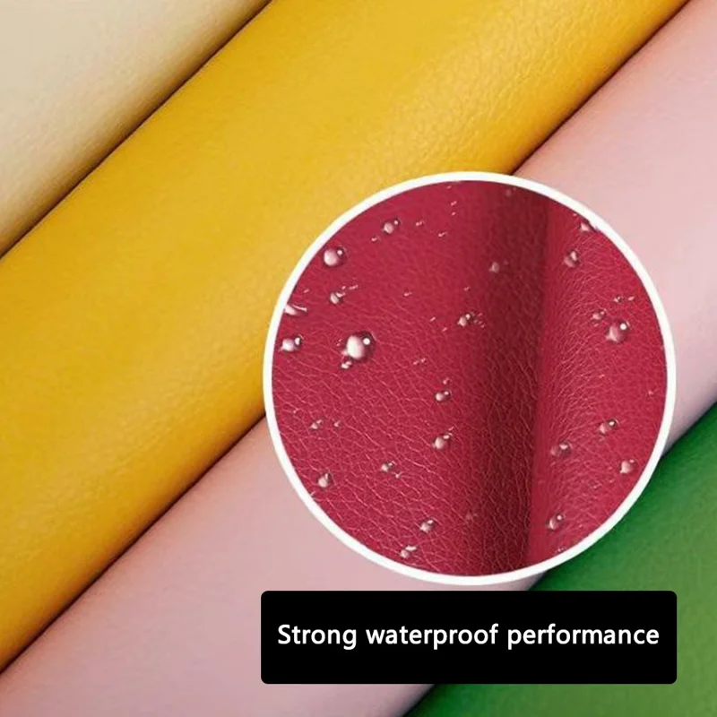 LEXINGXIANG 200x137cm PVC Leather Self-Adhesive Patch Sofa Furniture Repair Patch Leather Sheet - White