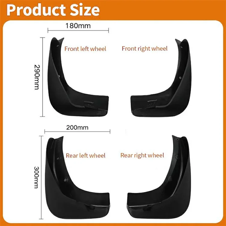 4Pcs / Set Car Mudguard Mud Flaps for Nissan Note 2005-2011 LIVINA Front and Rear Mudflaps Splash Fender Kit Auto Accessories