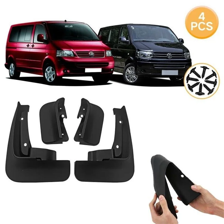 4Stück Autokotflügel Schlammklappe Set für Multivan Carvelle 2008-2020 Vorder- / Hinterkotflügel Spritzschutz Kotflügelautoteile