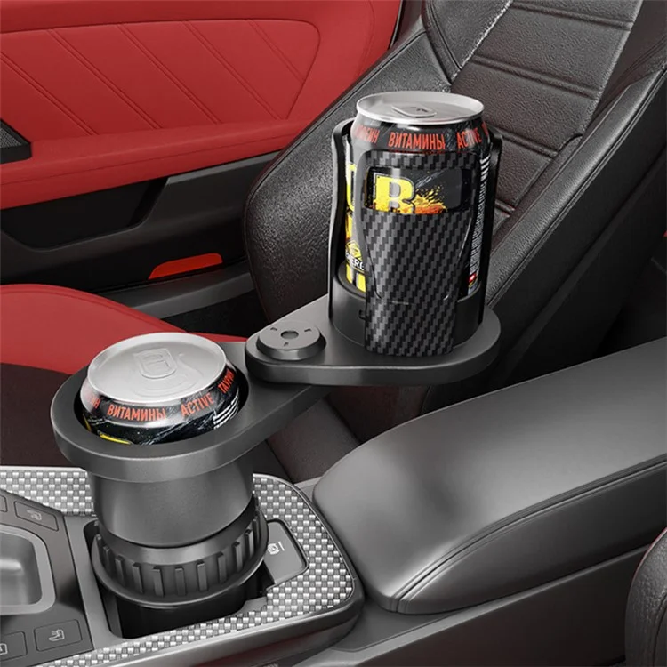 CARFU AC-2388 Rotação 2-em-1 Suporte de Copo de Carro Expansor Adaptador Organizador de ABS para Macarrão Instantâneo, Garrafas de Água