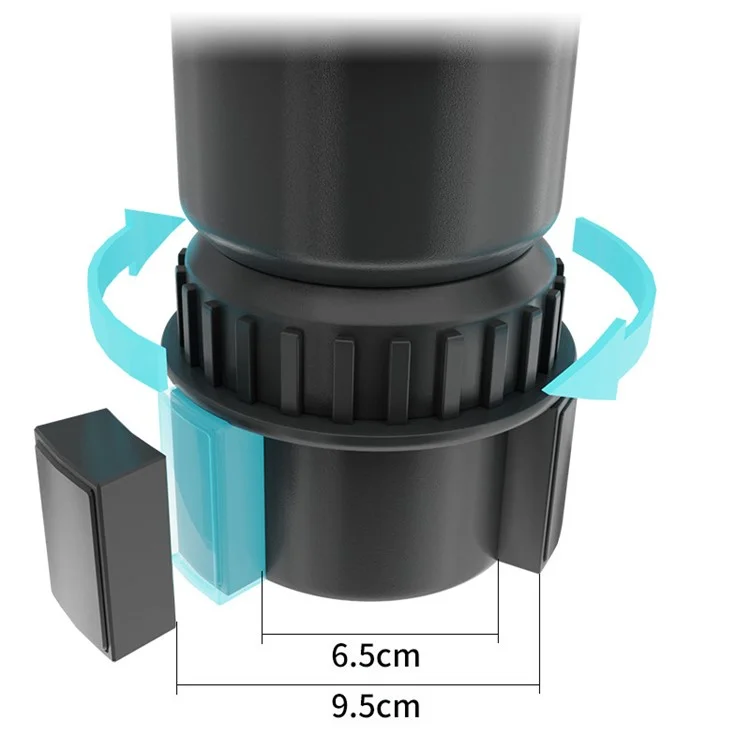 CARFU AC-2388 Rotação 2-em-1 Suporte de Copo de Carro Expansor Adaptador Organizador de ABS para Macarrão Instantâneo, Garrafas de Água