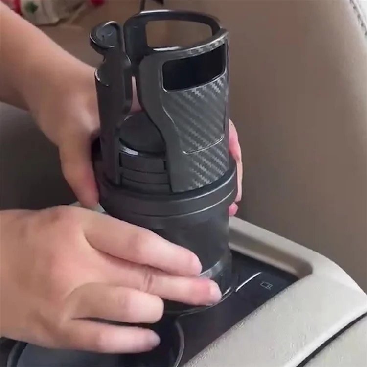 CARFU AC-2388 Rotação 2-em-1 Suporte de Copo de Carro Expansor Adaptador Organizador de ABS para Macarrão Instantâneo, Garrafas de Água