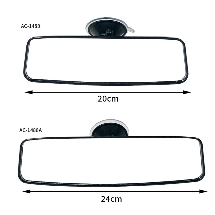 Kunststoff- und Glas-Rückspiegel für den Innenraum des Autos, Weitwinkel-Rückspiegel (Blendschutzfunktion) - Größe: S