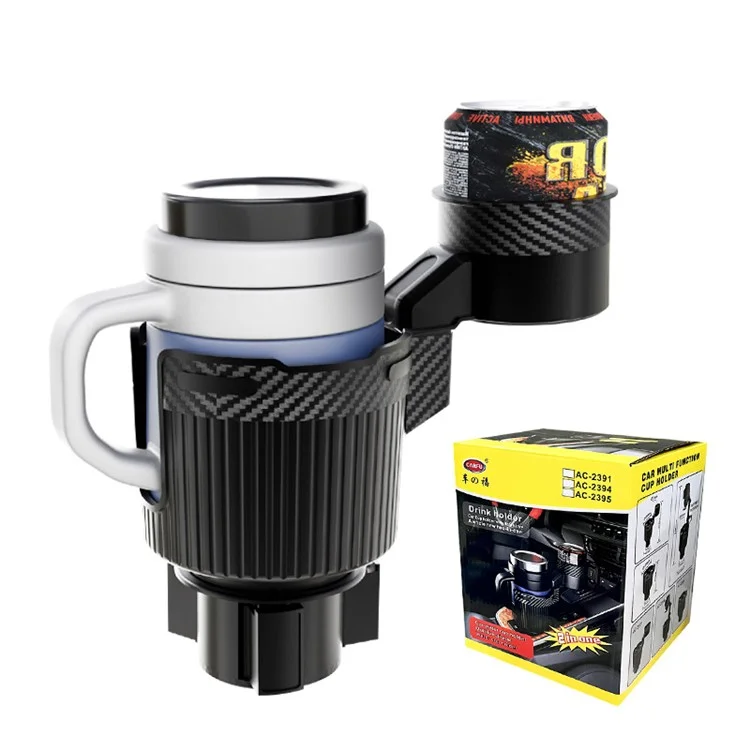 CARFU AC-2386 Suporte Duplo para Copos de Água no Braço do Carro, Antiderrapante