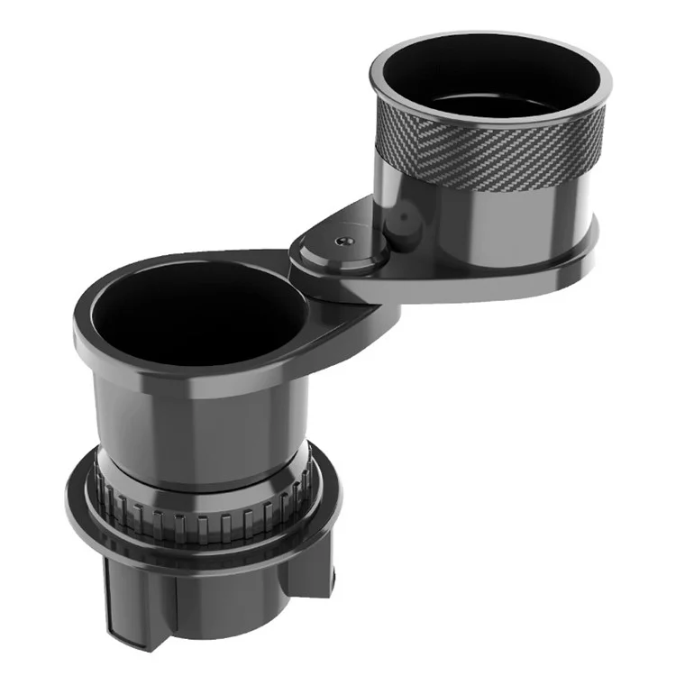 CARFU AC-2386 360 Degree Rotatable Dual Slots Water Cup Holder Beverage Rack for Car Armrest