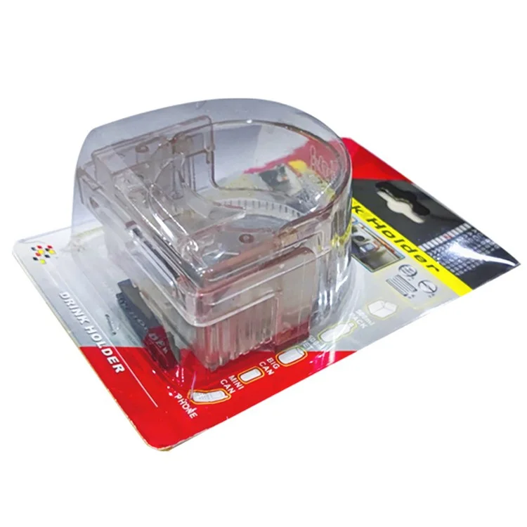 CARFU AC-2175 Suporte de Copo de Água para Carro ABS Suporte de Bebida na Saída de Ar - Preto Transparente