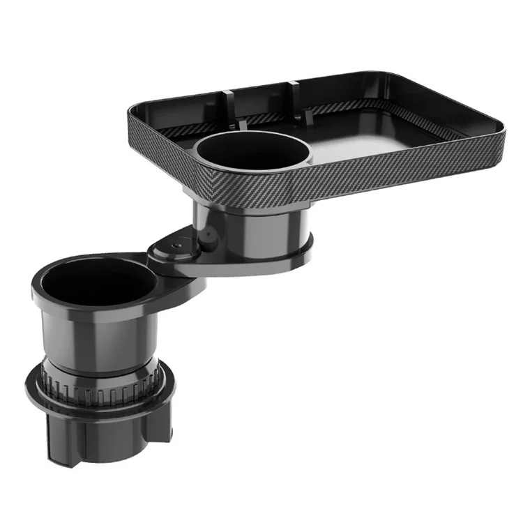 CARFU AC-2387 Suporte para Copos de Carro com Ajuste de 360 Graus e Bandeja para Alimentos