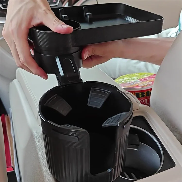 CARFU AC-2392 Bandeja cuadrada para coche Removible Taza aislada grande Contenedor de comida y bebida para el coche - Verde