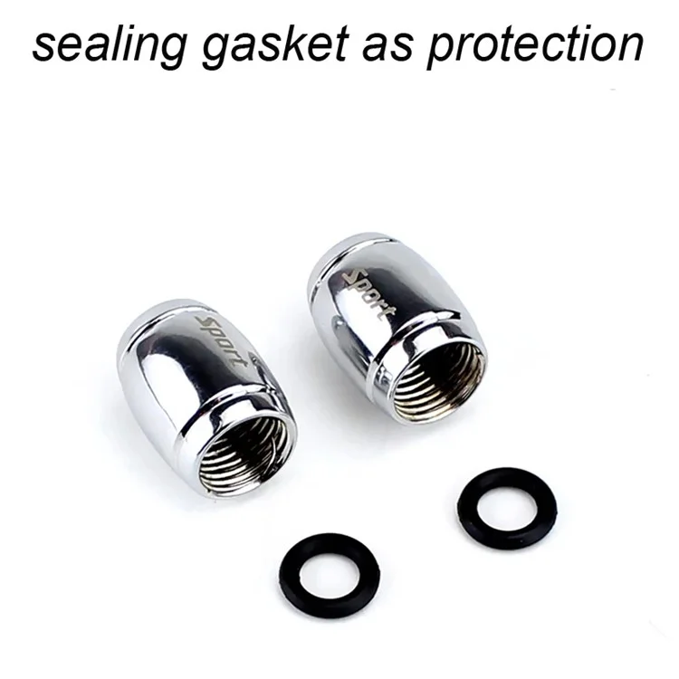 4Pcs Motorcycle Car Tire Valve Stem Cover Caps Anti-leak Brass Wheel Valve Caps - Silver