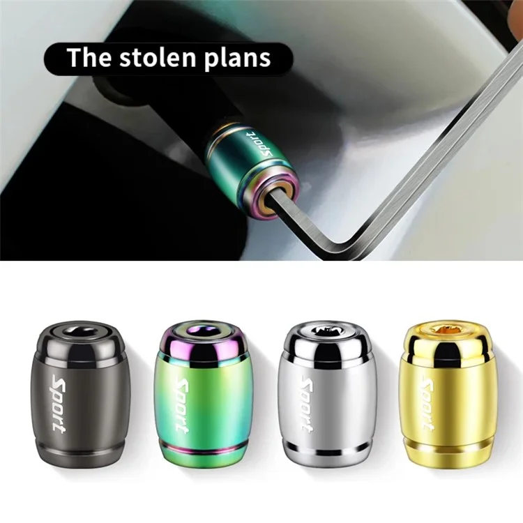 4Pcs Motorcycle Car Tire Valve Stem Cover Caps Anti-leak Brass Wheel Valve Caps - Silver