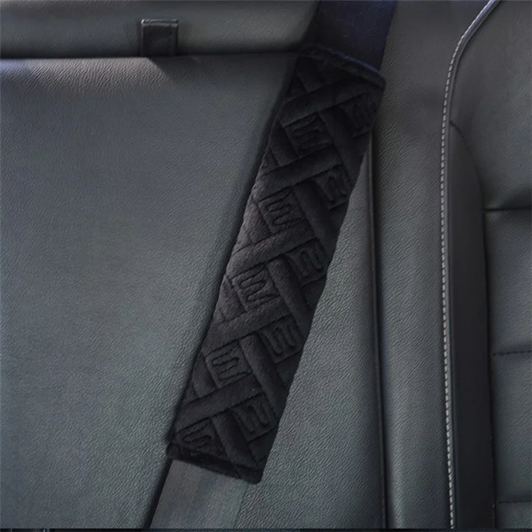 2Pezzi Universale Copertura della Cintura di Sicurezza dell'Auto Disegno Rombo Morbido Peluche Imbottitura della Spalla di Sicurezza - Kaki