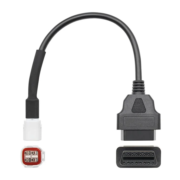 AERMOTOR Para Motocicleta Yamaha Cabo de Diagnóstico Adaptador de 4 Pinos para 16 Pinos OBD2