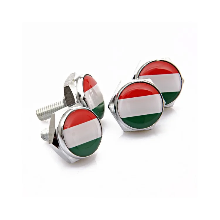 Car License Plate Screws Set Anti Theft Zinc Alloy Motorcycle Car Tag Screws Fastener - Italy