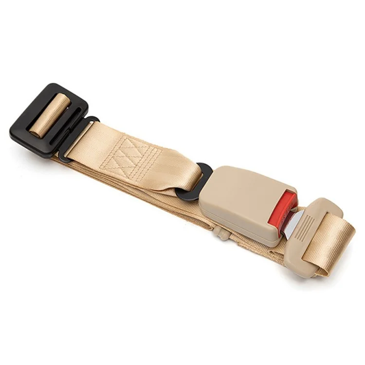 Car Seat Belt Extension Adjustable Seatbelt Safety Lock Extender for Pregnant Women - Beige