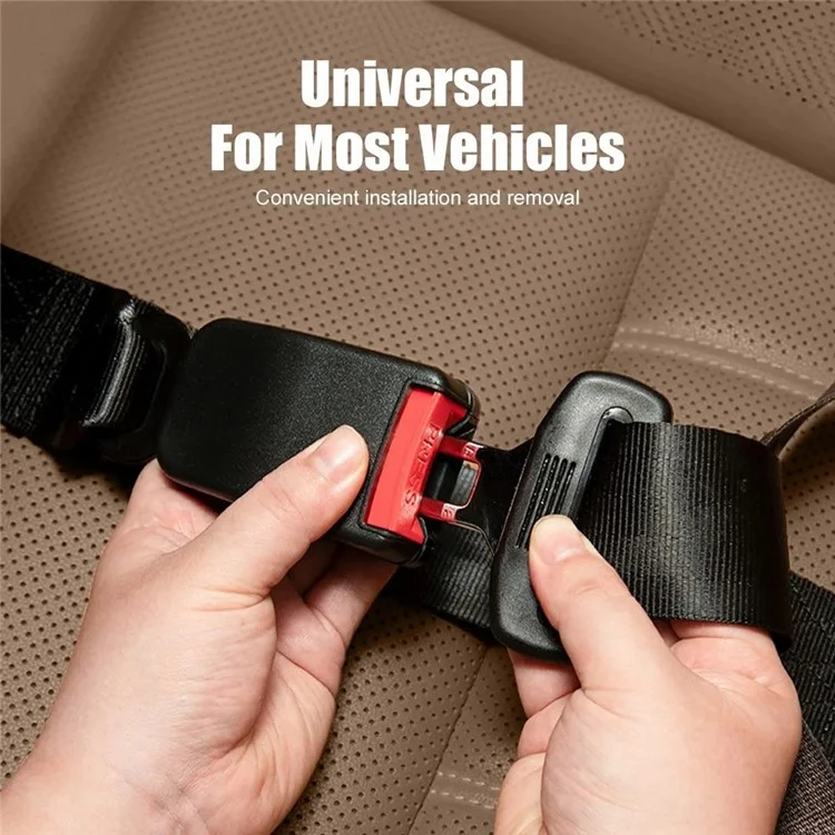 Car Seat Belt Extension Adjustable Seatbelt Safety Lock Extender for Pregnant Women - Beige