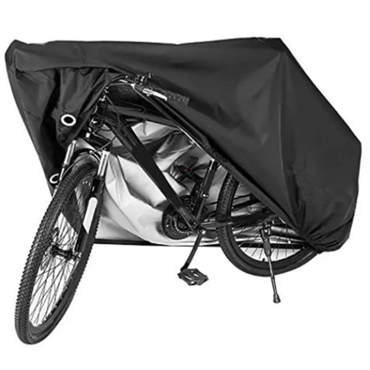 26 Inch Bicycle Windproof Cover UV Protection 210D Oxford Fabric Bike Cover with Lock Hole, Size L