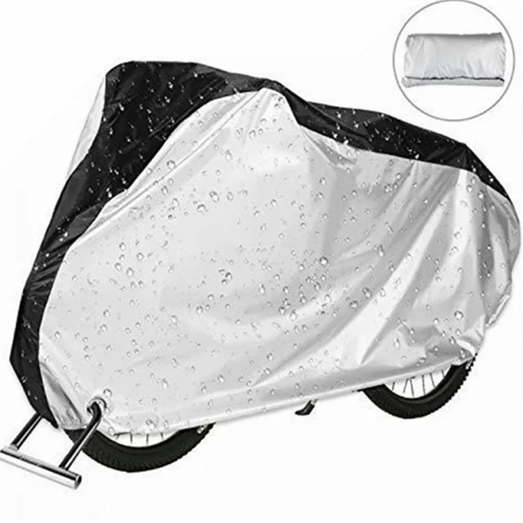 26 Inch Bicycle Windproof Cover UV Protection 210D Oxford Fabric Bike Cover with Lock Hole, Size L
