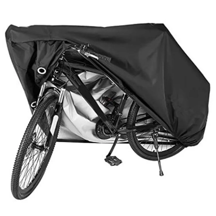 Велосипедный чехол из полиэстера 190T MTB, защита от пыли, дождя и ультрафиолета, с металлическим кольцом, размер: XL - полностью черный