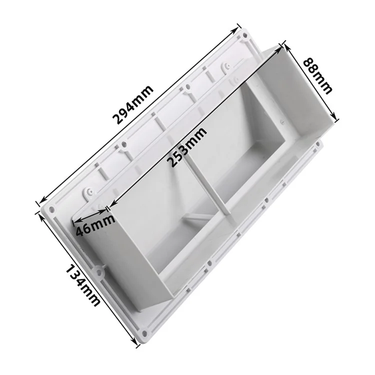 A8664 PP RV Range Motorhome Trailer Hood Exhaust Vent Cover Enhance Airflow (Include 10Pcs Screws) - Weiß