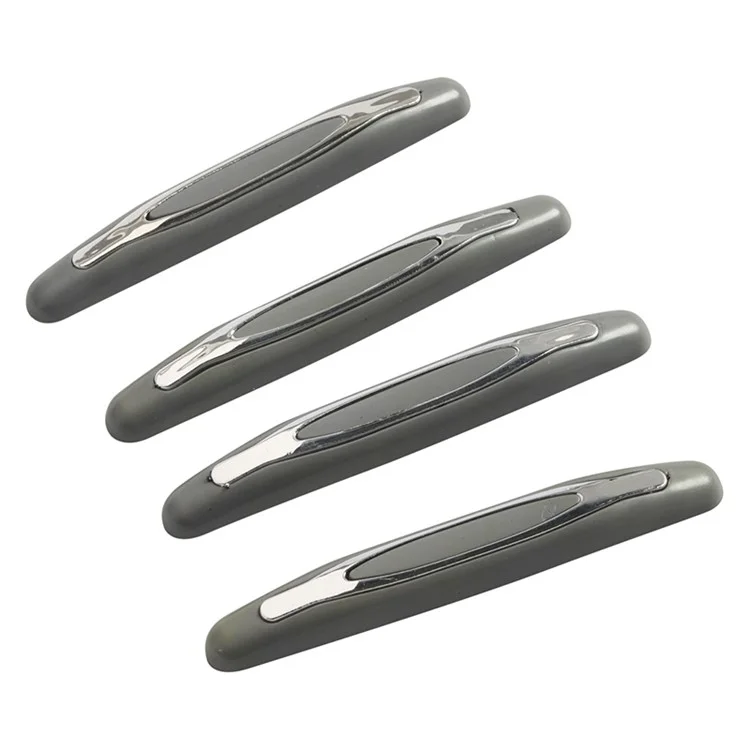 A8618-03 4 Pièces Bandes anti-collision de porte de voiture/camion PVC+ABS Bandes anti-collision de porte de véhicule - Gris 