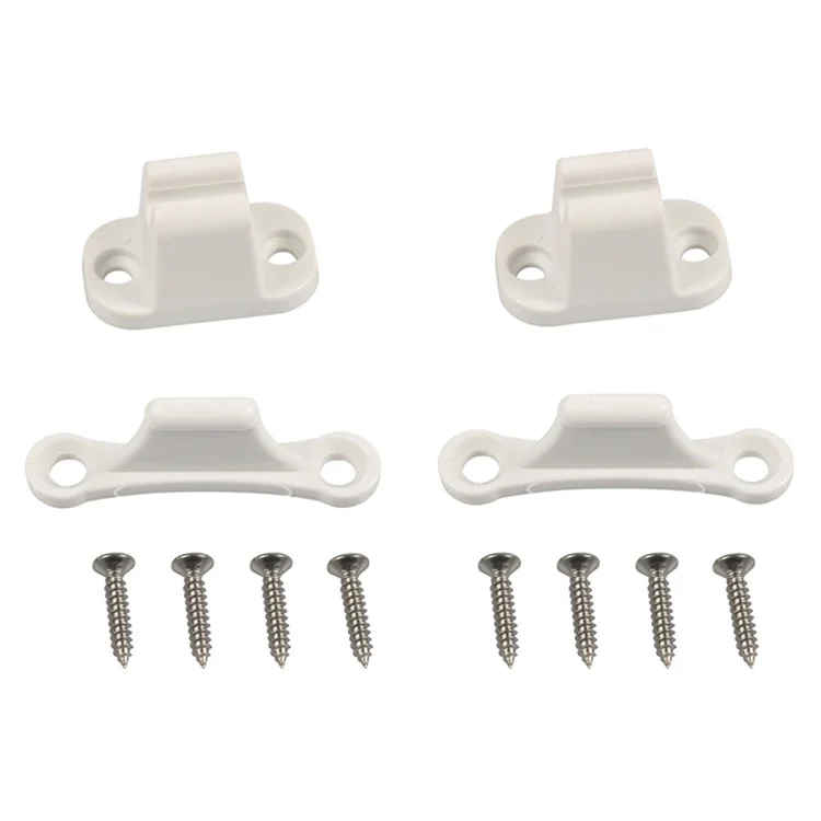 A8624 2Paar Weiße T-förmige Türhalterungssatz Türstopper Haltegriff Set mit Schrauben für Wohnmobil, Wohnwagen, Reisemobil #2-2