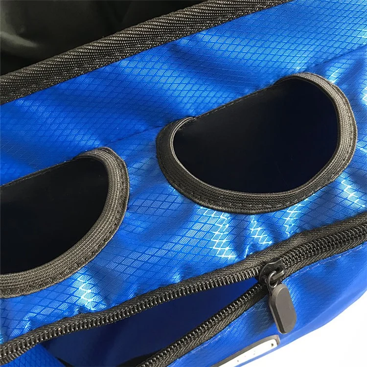 Scatola portatile per il bagagliaio dell'auto Organizer pieghevole in tessuto 600D Contenitore per bottiglie d'acqua e varie - Blu