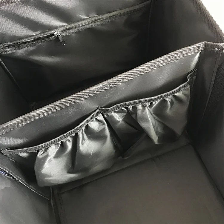 Scatola portatile per il bagagliaio dell'auto Organizer pieghevole in tessuto 600D Contenitore per bottiglie d'acqua e varie - Blu