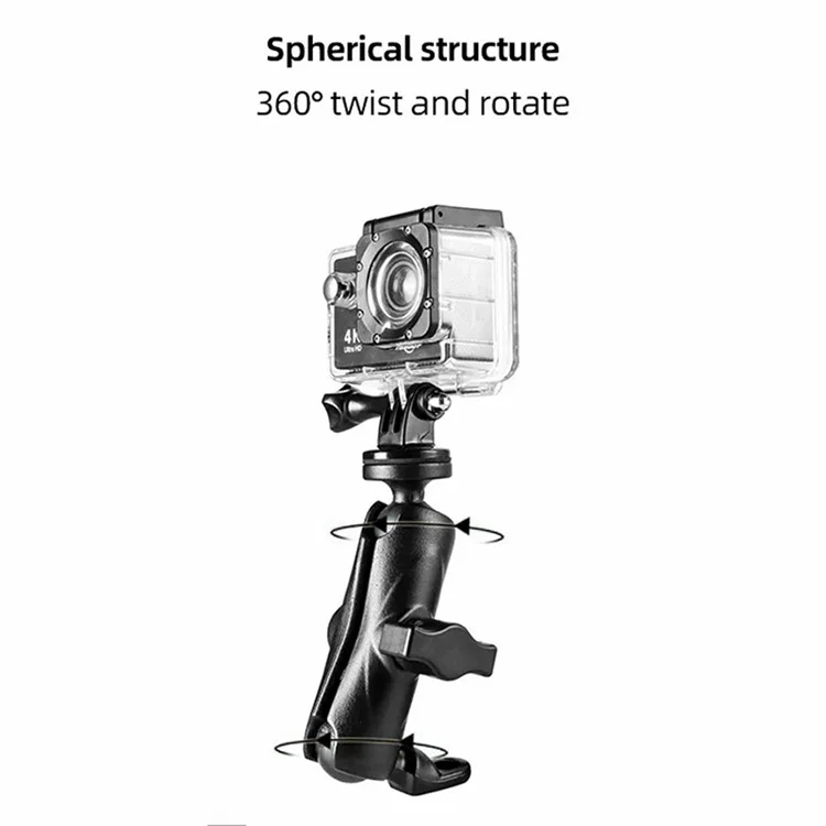 BSDDP RH-F0201 Für GoPro / DJI / Insta360 Actionkamera Motorradhalterung Aluminiumlegierung+ABS Dashcam Halterung - Rückspiegel Halterung