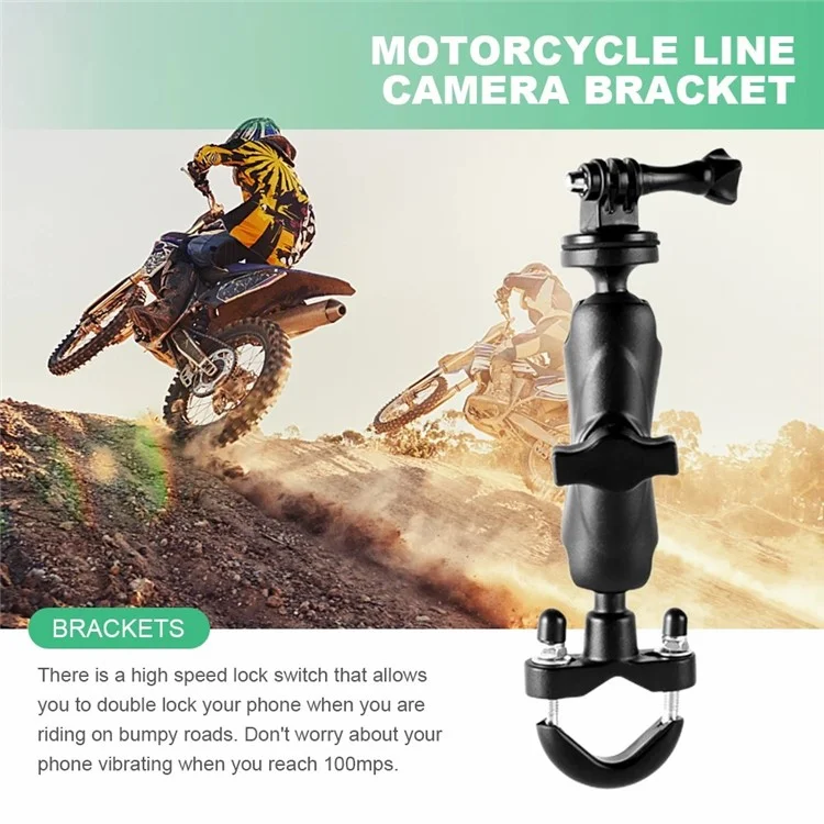 BSDDP RH-F0201 Für GoPro / DJI / Insta360 Actionkamera Motorradhalterung Aluminiumlegierung+ABS Dashcam Halterung - Rückspiegel Halterung