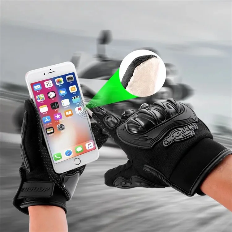 BSDDP RH-A0107 Off-Road Riding Motorradhandschuhe Sturzsichere Touchscreen-Handschuhe für Herren und Damen - Grau / M
