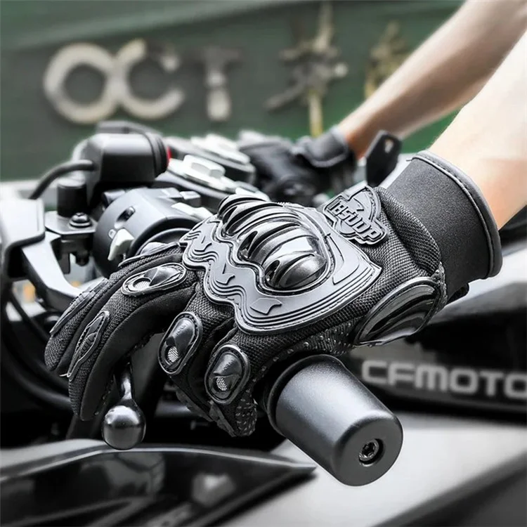 BSDDP RH-A0107 Off-Road Riding Motorradhandschuhe Sturzsichere Touchscreen-Handschuhe für Herren und Damen - Grau / M