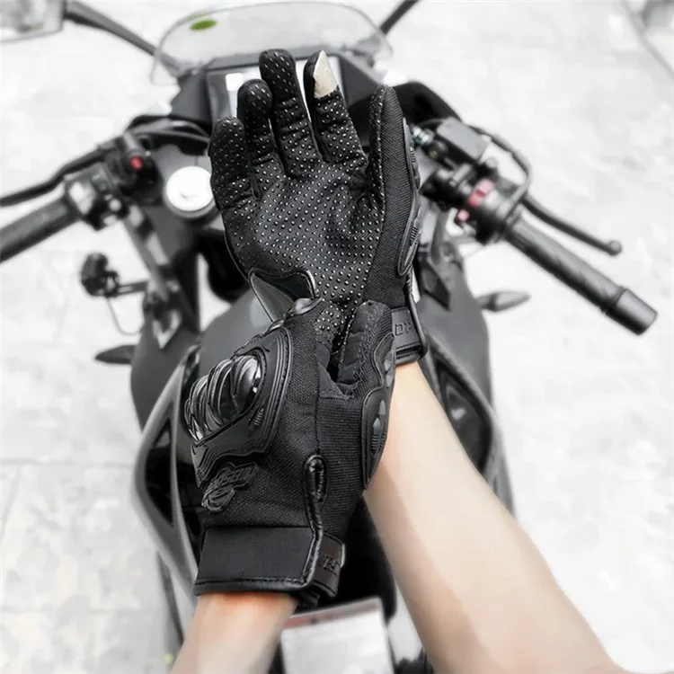 BSDDP RH-A0107 Off-Road Riding Motorradhandschuhe Sturzsichere Touchscreen-Handschuhe für Herren und Damen - Grau / M