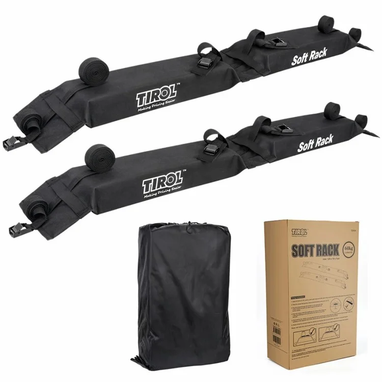 TIROL T25454 2 Peças Suporte de Bagagem no Teto do Carro Espuma Macia Universal Rack de Carga no Teto do Carro